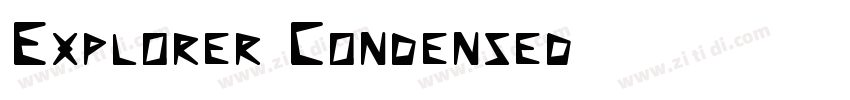 Explorer Condensed字体转换
